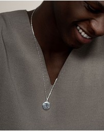 Dower & Hall - Men's One World Talisman Necklace In Sterling Silver