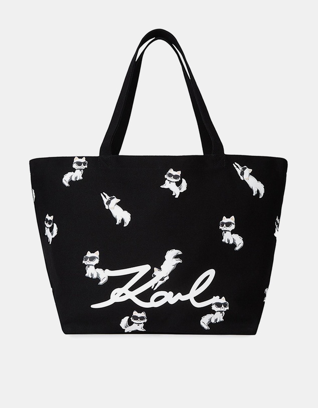 Karl Lagerfeld - Ikon Choupette All Over Print Tote Bag
