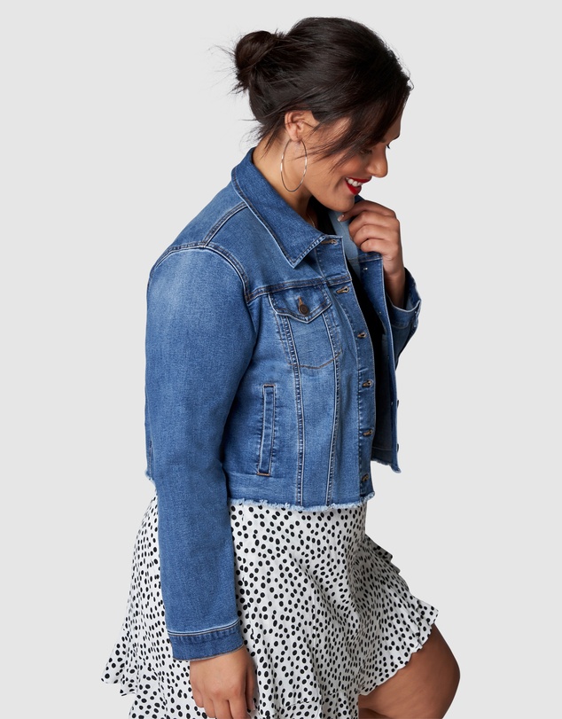 Sunday In The City - Chatterbox Crop Denim Jacket