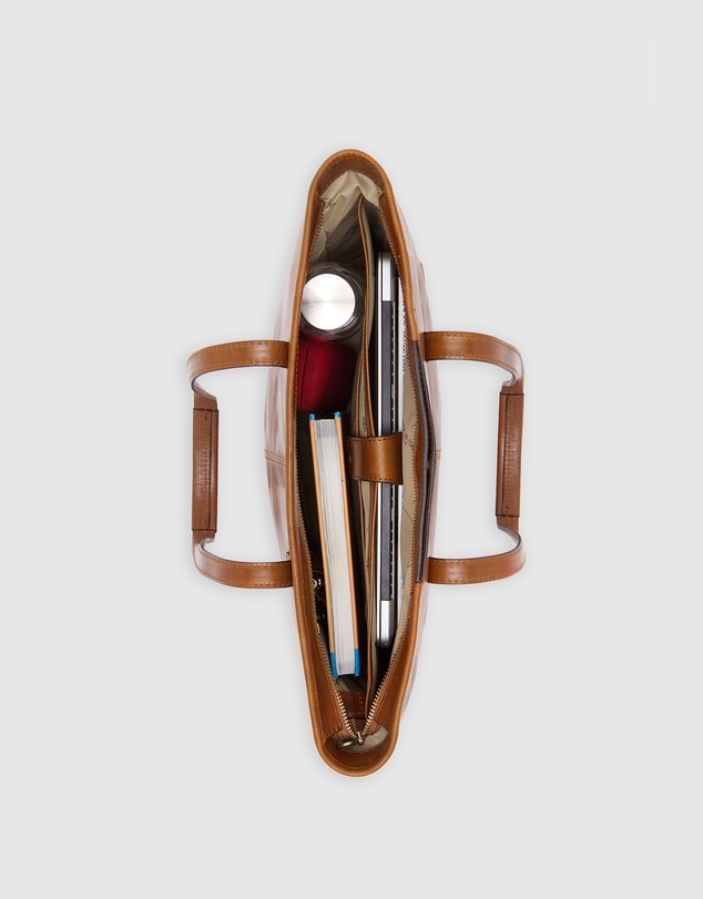 Florence - The Beatrice Tan Leather Tote Work Bag