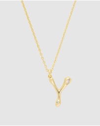 Wanderlust + Co - Alphabet Bubble Pendant Necklace - Letter Y