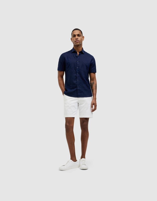 Politix - Embroidered Floral Short Sleeve Shirt