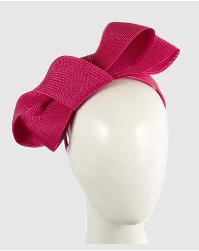 Max Alexander - Fuchsia Bow Racing Fascinator