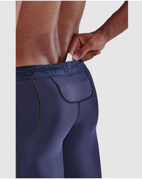 SKINS - SKINS Compression Men's Series-3 Running/Gym Long Tight Navy Blue