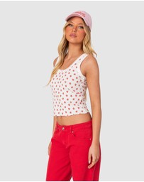 EDIKTED - Berry Cool Printed Tank Top