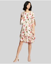KAJA Clothing - Giana Dress-Pink Floral