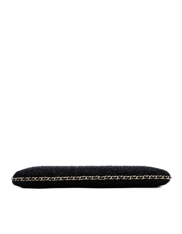Pre-Loved by Azura Reborn - Pre-Loved CC Tweed Chain Around Tablet Holder Crossbody