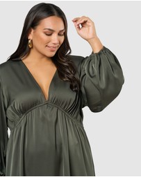 Pink Dusk by Curve Project - Over and Out Midi Dress