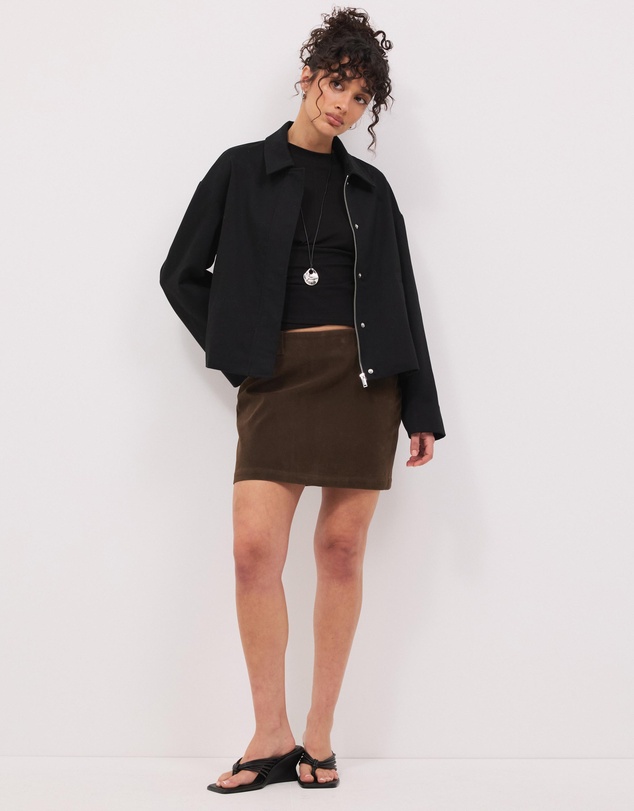 Calli - Heidi Faux Suede Mini Skirt