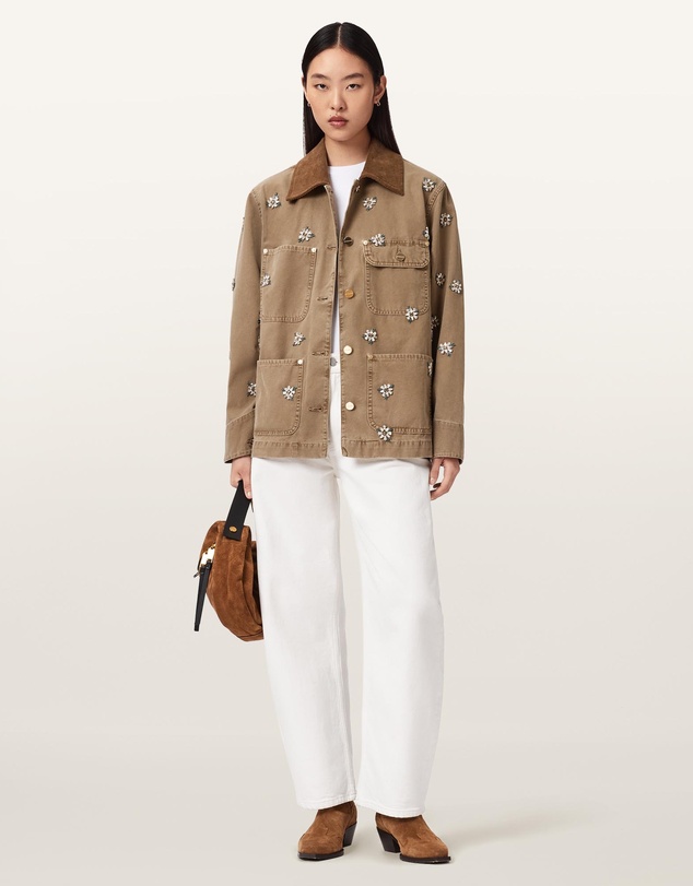 AllSaints - Bex Embellished Denim Jacket