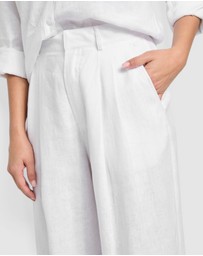 GUESS - Eco Jenny Wide Leg Linen Pants