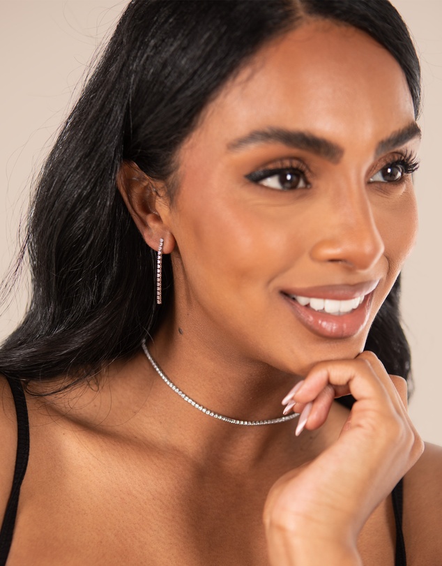 Mestige - Faye Tennis Choker - Silver Plated