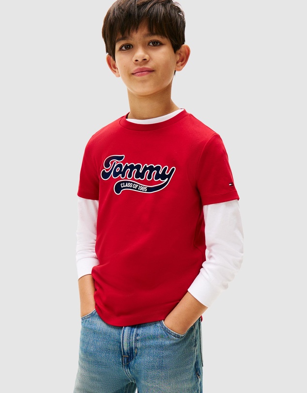 Tommy Hilfiger - Varsity Interlock Knit Logo T-Shirt - Teens
