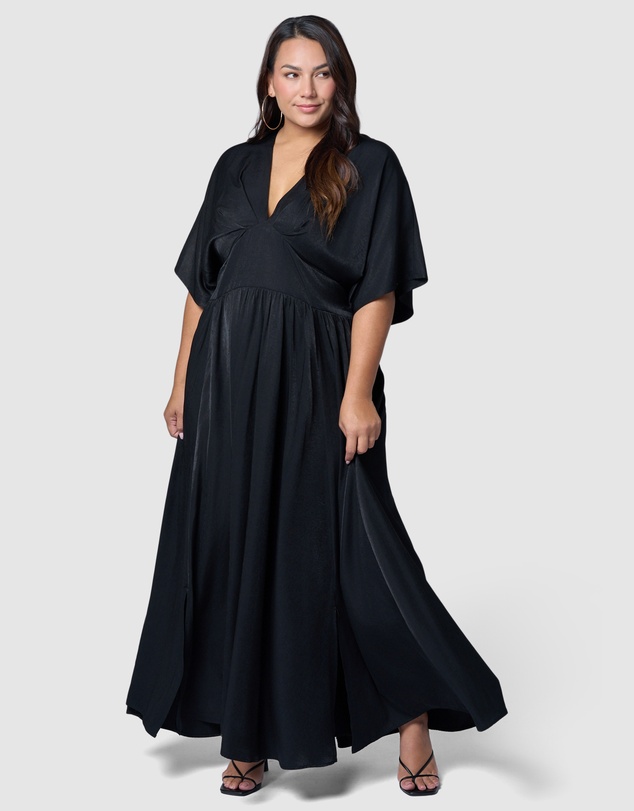 Sunday In The City - Black Noise Maxi Dress