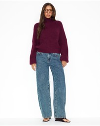 Dazie - Riley Funnel Neck Knit Jumper