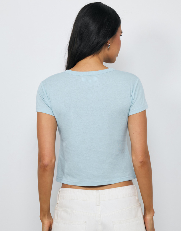 AERE - Linen Blend Henley T-Shirt