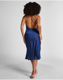 Hunkemoller - Dorothy Satin Lace Midi Slip Dress