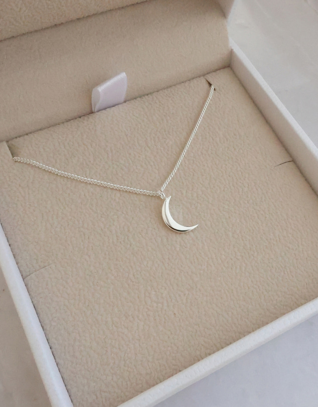 Luna Rae - Sterling Silver Classic Crescent Necklace