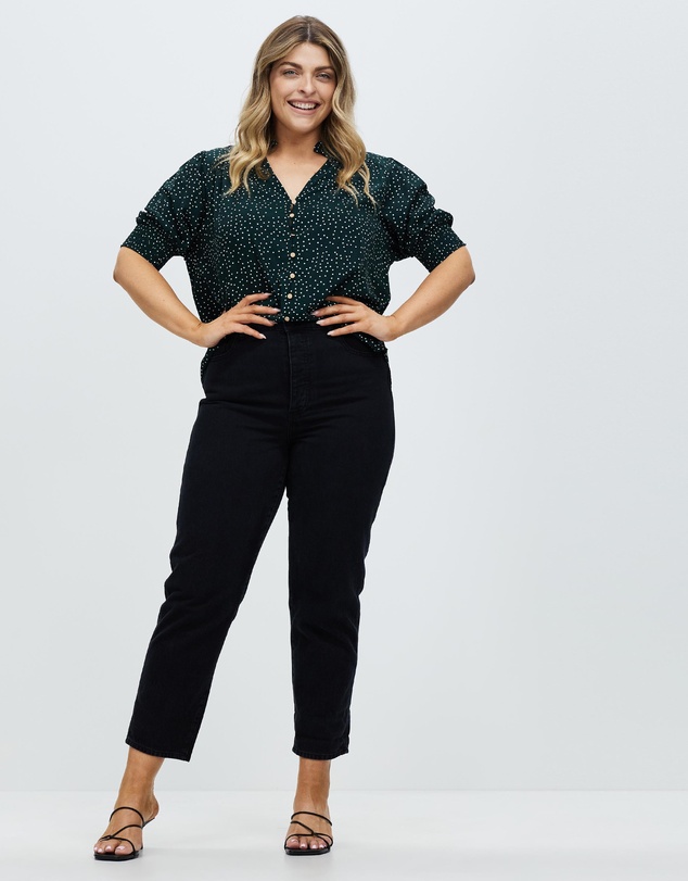 Atmos&Here Curvy - Brodie Puff Sleeve Blouse