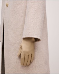 Trenery - Evala Leather Gloves in Tahini