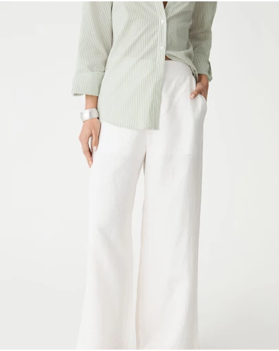 Forcast - Ami 2 Linen Elastic Back Pants
