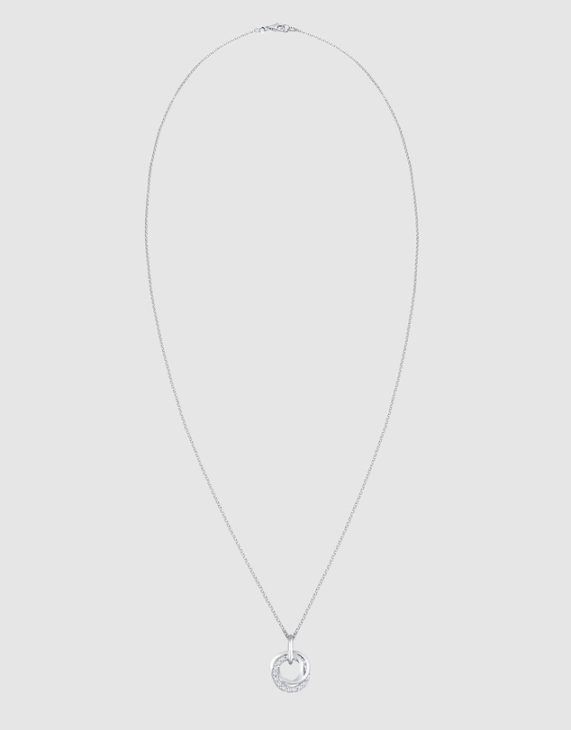 Elli Jewelry - Necklace Zirconia Circle 925 Sterling Silver