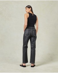 DRICOPER DENIM - Betzy Coated Black High Jeans
