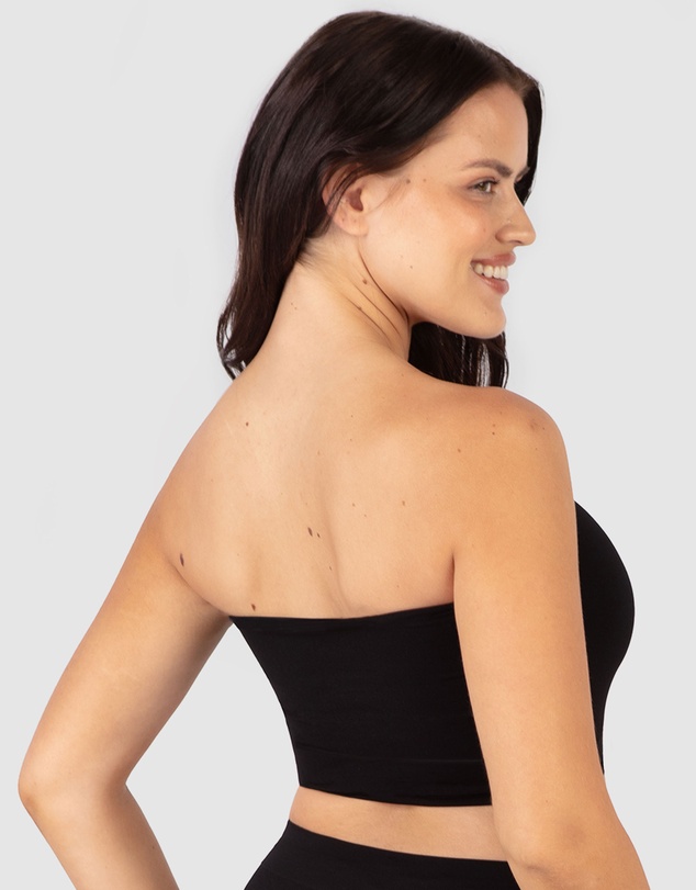 B Free Intimate Apparel - Sleek Bandeau Top with Silicone Bra Pads (A-B- C-D-DD) Cup