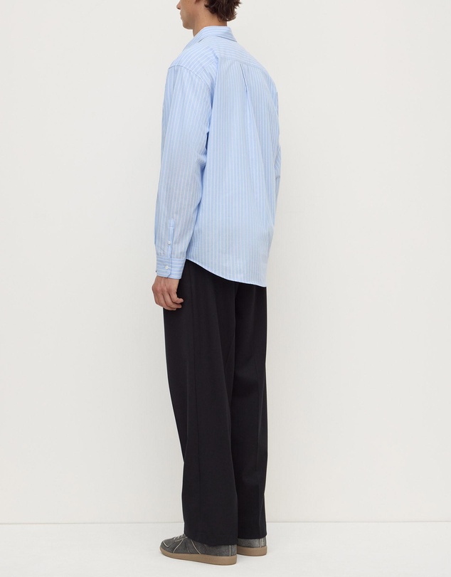 Assembly Label - Rome Long Sleeve Shirt Blue Stripe