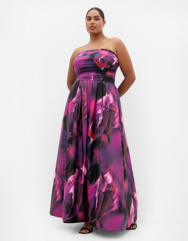 City Chic - Rosalee Sleeveless Print Maxi Dress