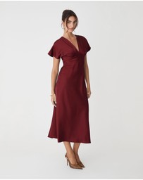 Forcast - Catalina V-Neck Satin Dress