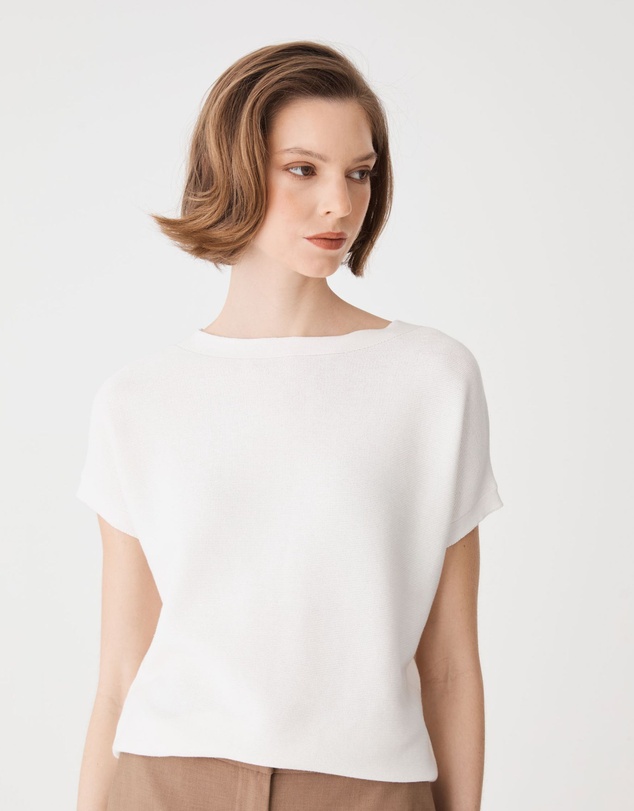 Forcast - Brandy Relaxed Cotton Knit Top