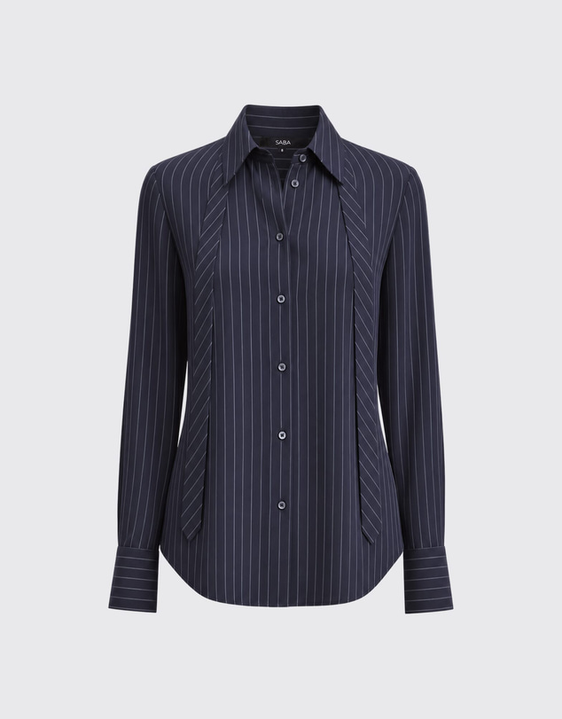 SABA - Polly Pinstripe Silk Shirt