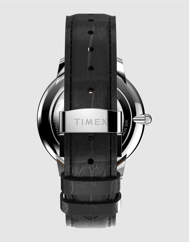 TIMEX - Waterbury Metropolitan Sub-Second 39mm Leather Strap Watch