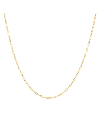 Michael Hill - 45cm (18”) 2mm-2.5mm Width Hollow Paperclip Chain in 10kt Yellow Gold