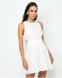 AERE - Mysa Linen Mini Dress