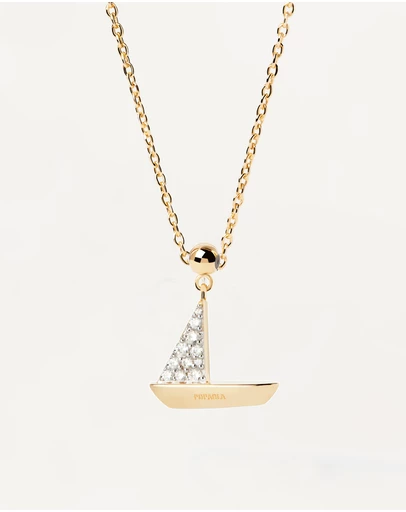 PDPAOLA - Charm Necklace Boat Charm