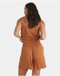 Roxy - Womens Sol Vibes Elastic Waist Shorts