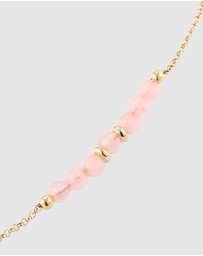 Elli Jewelry - Bracelet Quartz Beads 925 Sterling Silver Gold-Plated