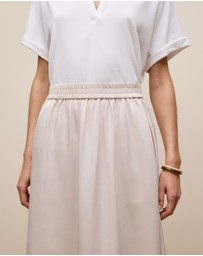 Trenery - Soft Pull On Skirt in Stone