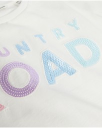 Country Road - Organically Grown Cotton Sequin Logo T-shirt