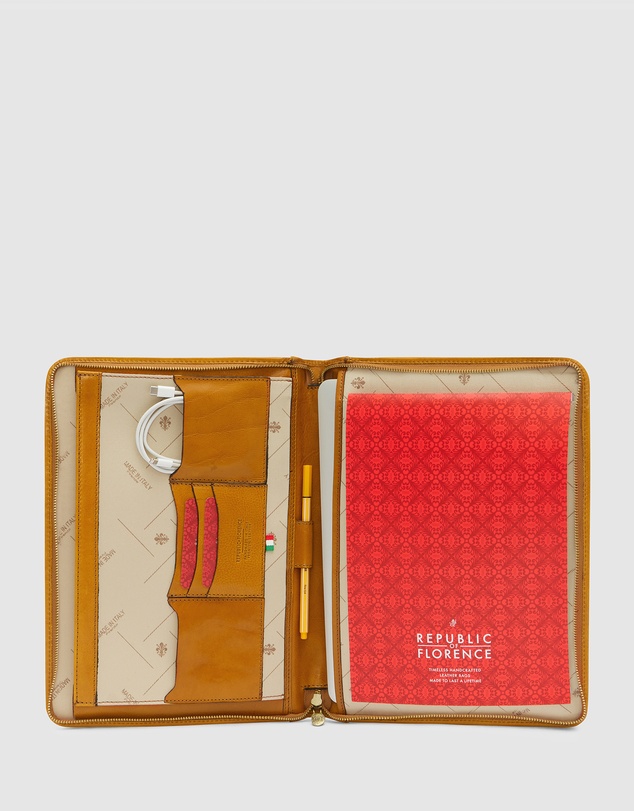 Republic of Florence - The Folio Yellow Leather A4 Compendium