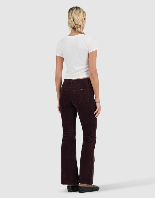 Rolla's - Downtown Flare Jean - Velvet Dark Cherry