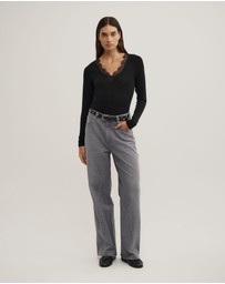 Witchery - Lace Detail Long Sleeve Top