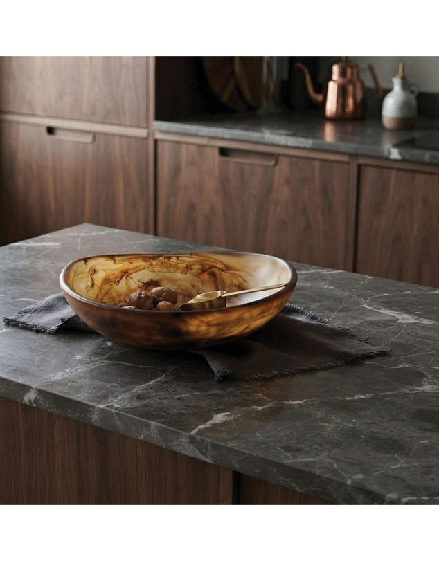 Urban Attitude - Urban Attitude JADE Medium Bowl Height 8cm highest, 5cm lowest, Width 27cm, Length 28cm - Dark Cocoa