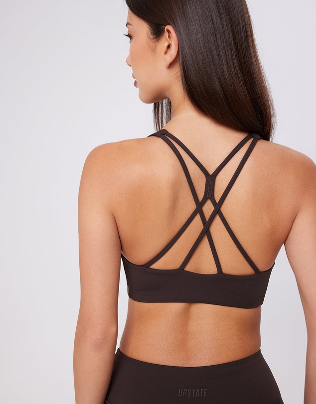Upstate - Air Sculpt Strappy Crop - Espresso