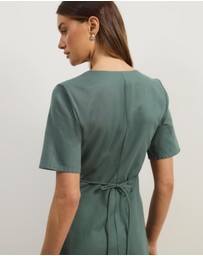 Atmos&Here - Alice Asymmetric Wrap Midi Dress
