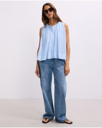 The Fated - Lila Gathered Neck Blouse