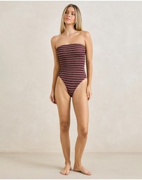 Rhythm - Sol Stripe Strapless One Piece