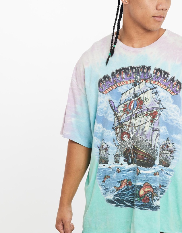 Vintage by The Real Deal - Pre Loved - Grateful Dead Liquid Blue Music Tie Dye Tee